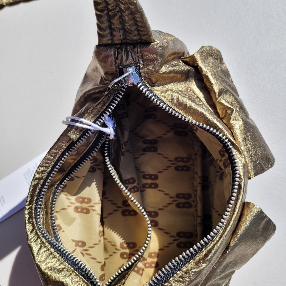 Baggu Metallic Brass Small Cargo Shoulder Bag - Picture 6 of 8